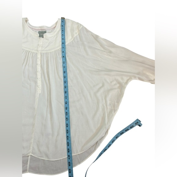 Maeve Anthropologie Off White Boho Dolman Button Detail Blouse Women’s Sz Large - Picture 9 of 10
